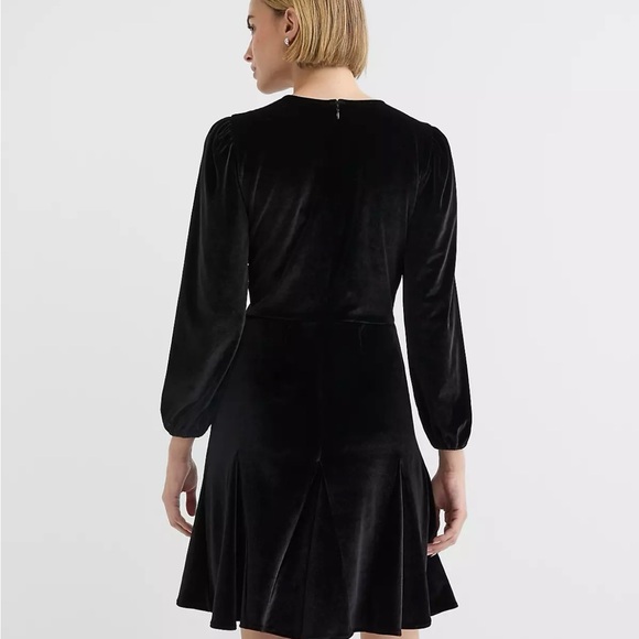 Petite Velvet Godet Mini Dress Loft - Picture 2 of 3